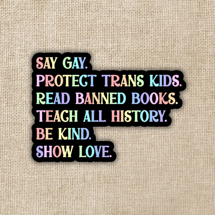 SAY GAY VALUES STICKER