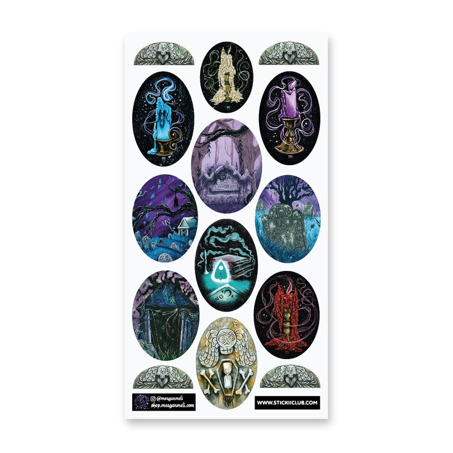 CANDLELIT CEMETERY STICKER SHEET