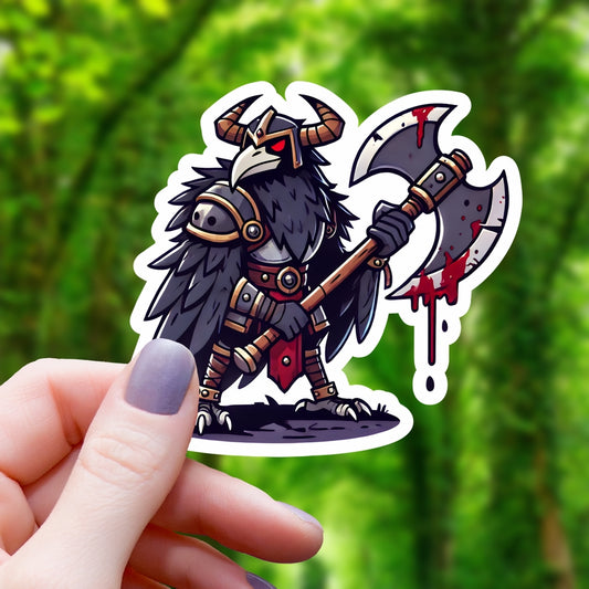 BLOODY RAVEN BARBARIAN RPG STICKER