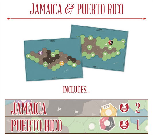 AGE OF STEAM JAMAICA & PUERTO RICO MAPS