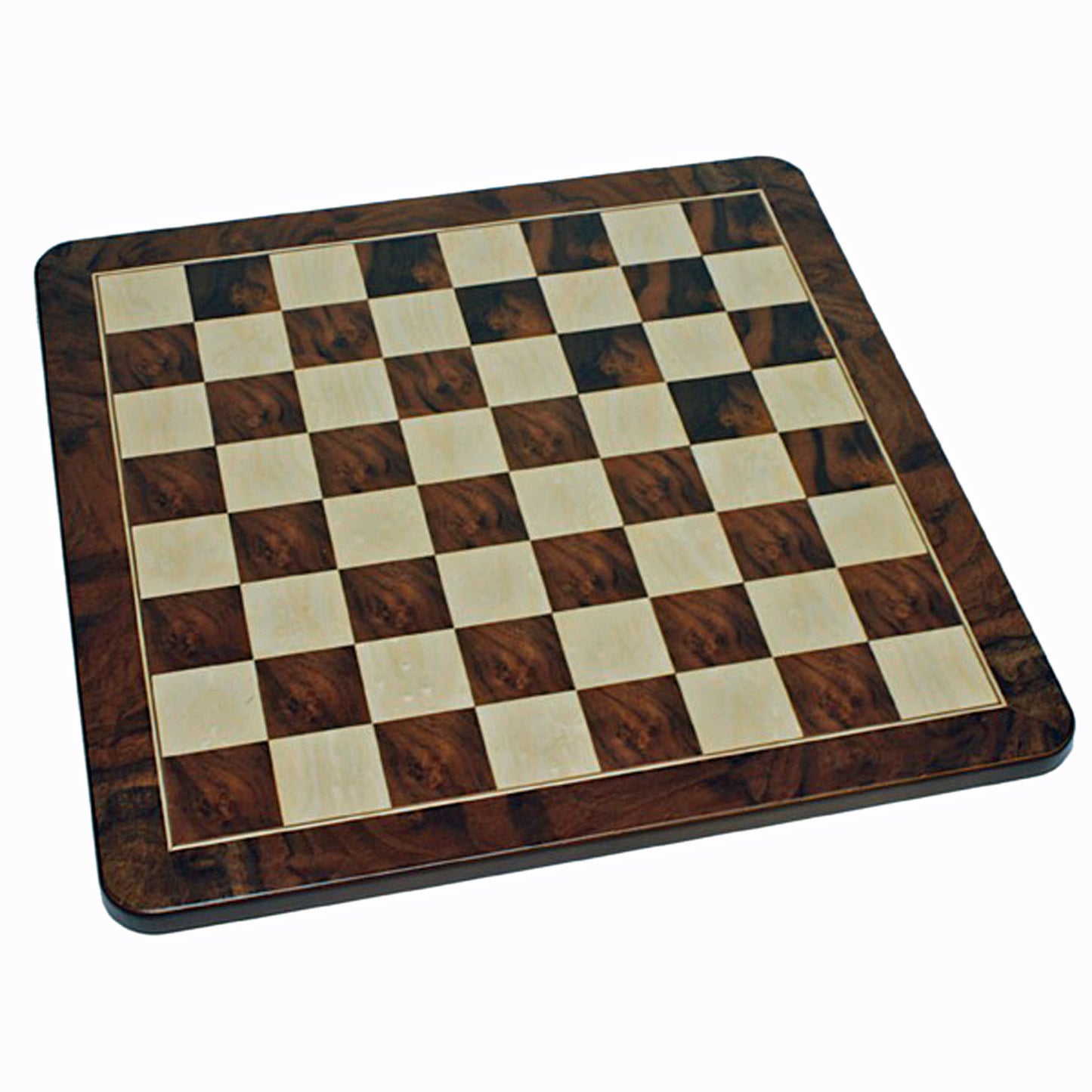 16" PEWTER EGYPTIAN CHESS SET (WALNUT ROOT BOARD)