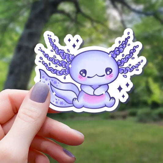 KAWAII SITTING AXOLOTL STICKER