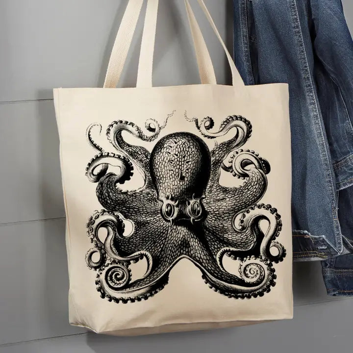 OCTOPUS CANVAS TOTE BAG