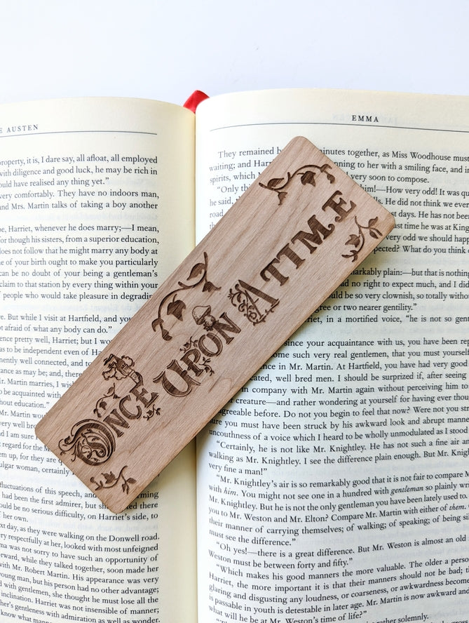 ONCE UPON A TIME WOODEN BOOKMARK