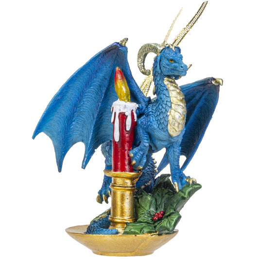 HOLIDAY DRAGON AND CANDLE ORNAMENT