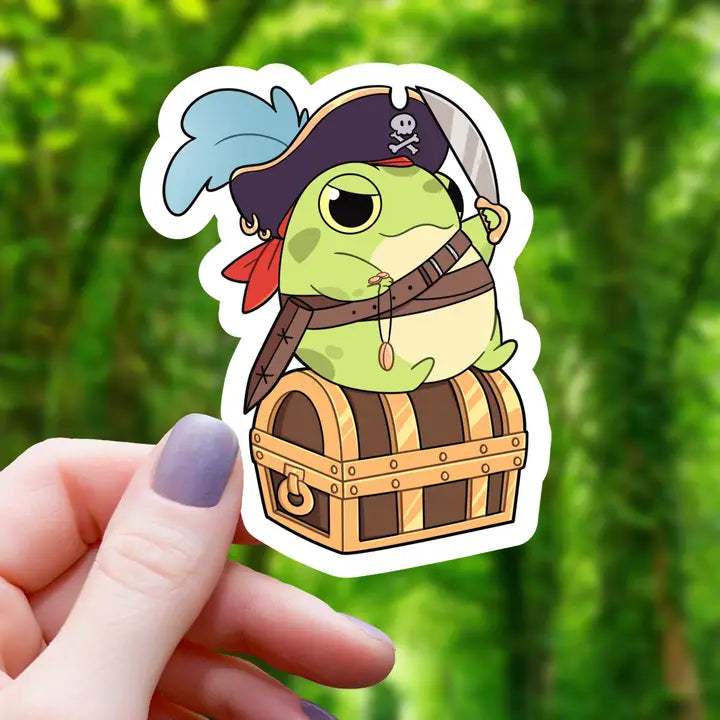 PIRATE FROG STICKER