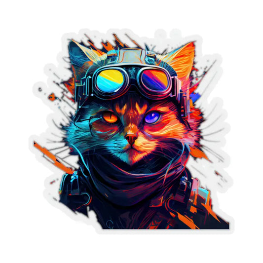 POST APOCALYPTIC CAT STICKER