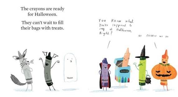 THE CRAYONE TRICK OR TREAT BY DREW DAYWALT AND OLIVER JEFFERS