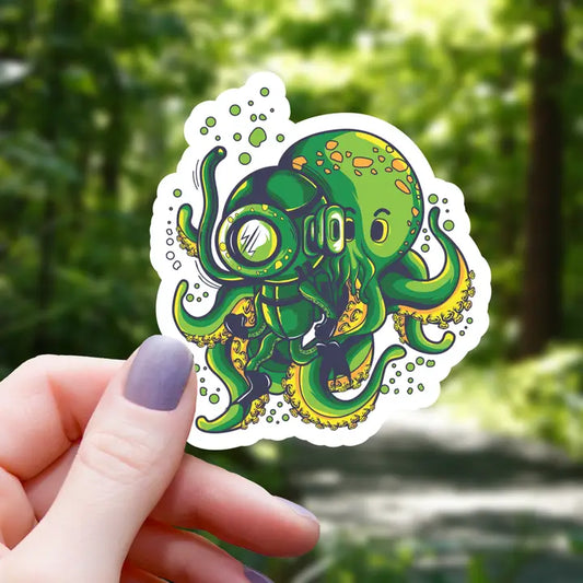 DIVER OCTOPUS STICKER