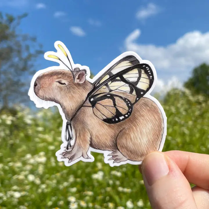 BUTTERFLY CAPYBARA STICKER