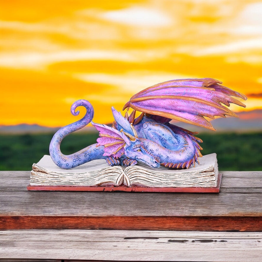 BOOK WYRM DRAGON STATUE BY AMY BROWN