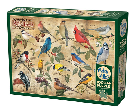 POPULAR BACKYARD WILD BIRDS OF NORTH AMERICA 1000PC PUZZLE