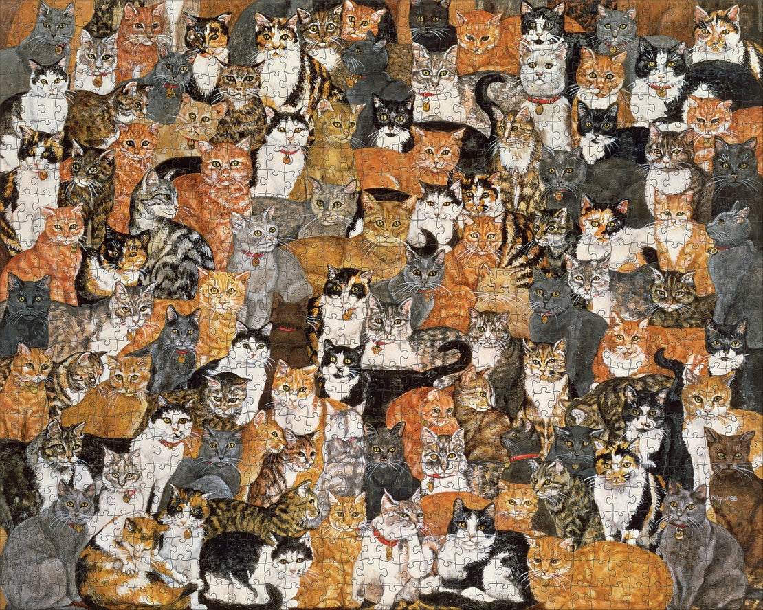 DOUBLE CAT SPREAD 1000PC PUZZLE