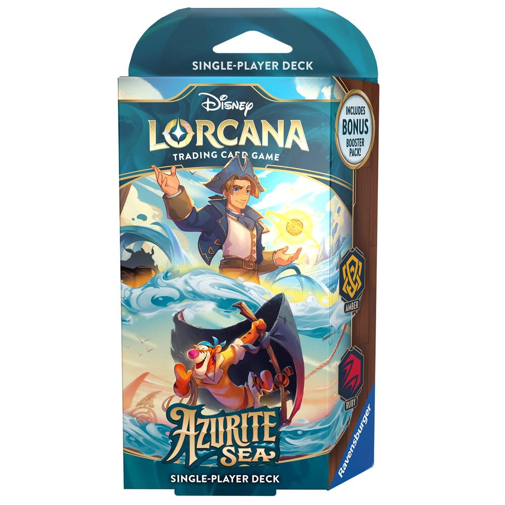 DISNEY LORCANA AZURITE SEAS STARTER DECK (AMBER & RUBY)