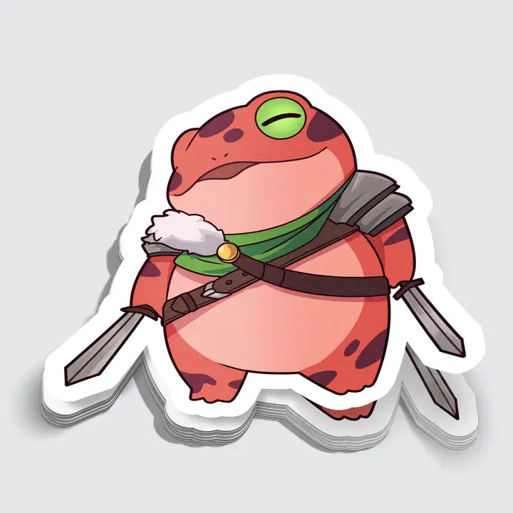 FIGHTER CLASS FROG RPG STICKER