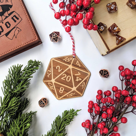 D20 D&D HOLIDAY ORNAMENT