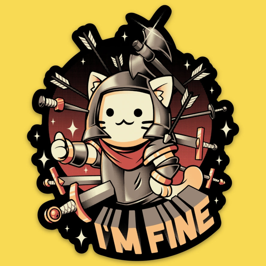 I'M FINE CRITICAL HIT STICKER