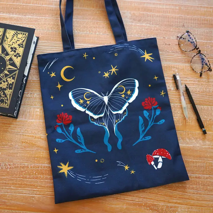 BELIEVE IN MAGIC LUNA MOTH TOTE BAG