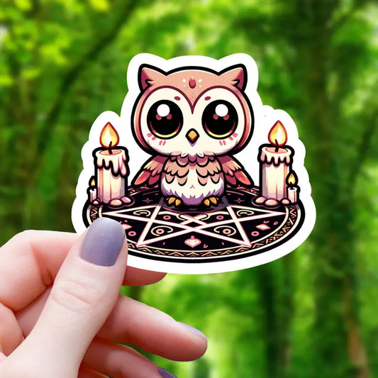 PENTAGRAM CHIBI OWL STICKER