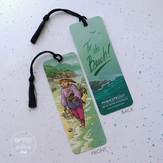 BEACHCOMBING BUNNY BOOKMARK