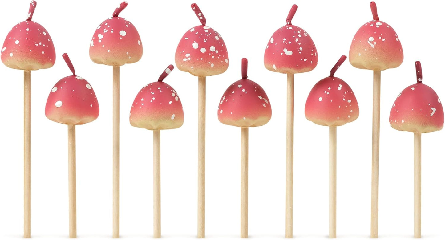 WOODLAND WICKS MUSHROOM SHAPED CAKE CANDLES