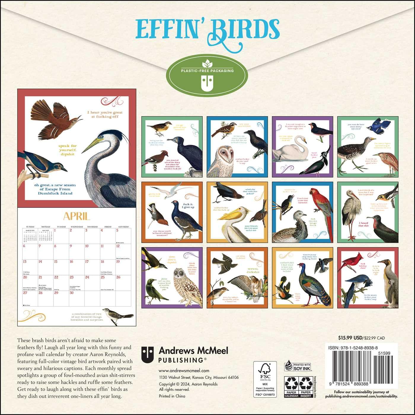 EFFIN' BIRDS CALENDAR 2025