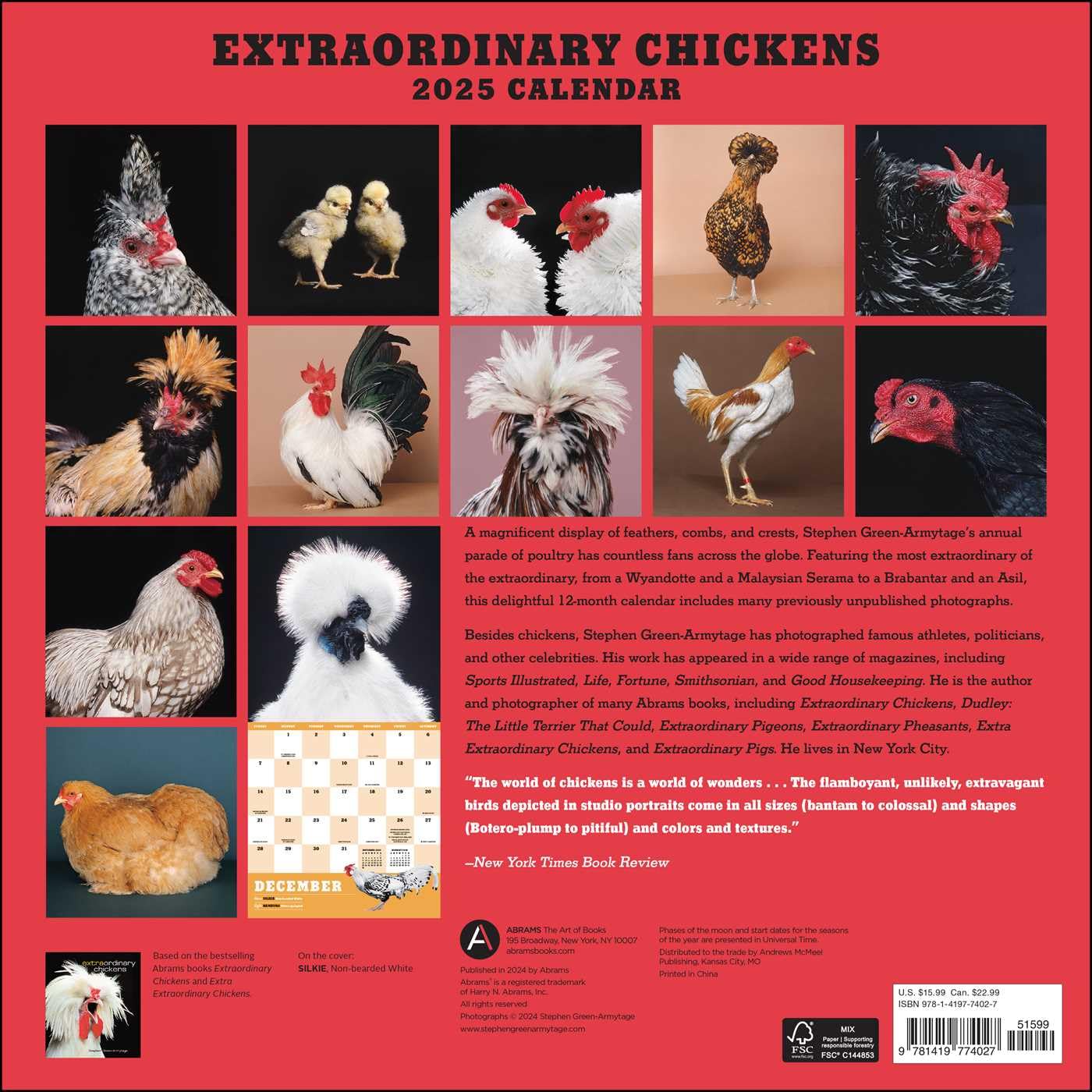 EXTRAORDINARY CHICKENS CALENDAR 2025