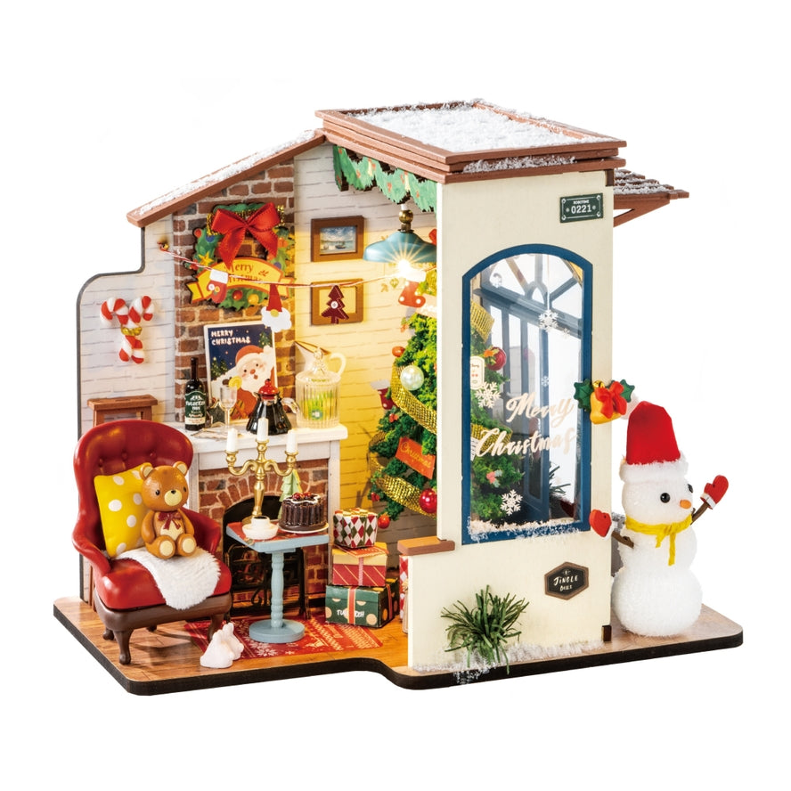 CHRISTMAS SNOW HOUSE 3-D WOODEN MINIATURE KIT