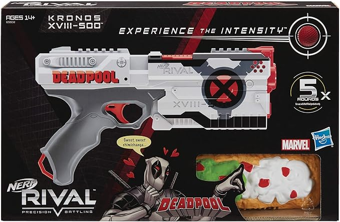 DEADPOOL RIVAL KRONOS XVIII-500 WHITE EDITION NERF GUN