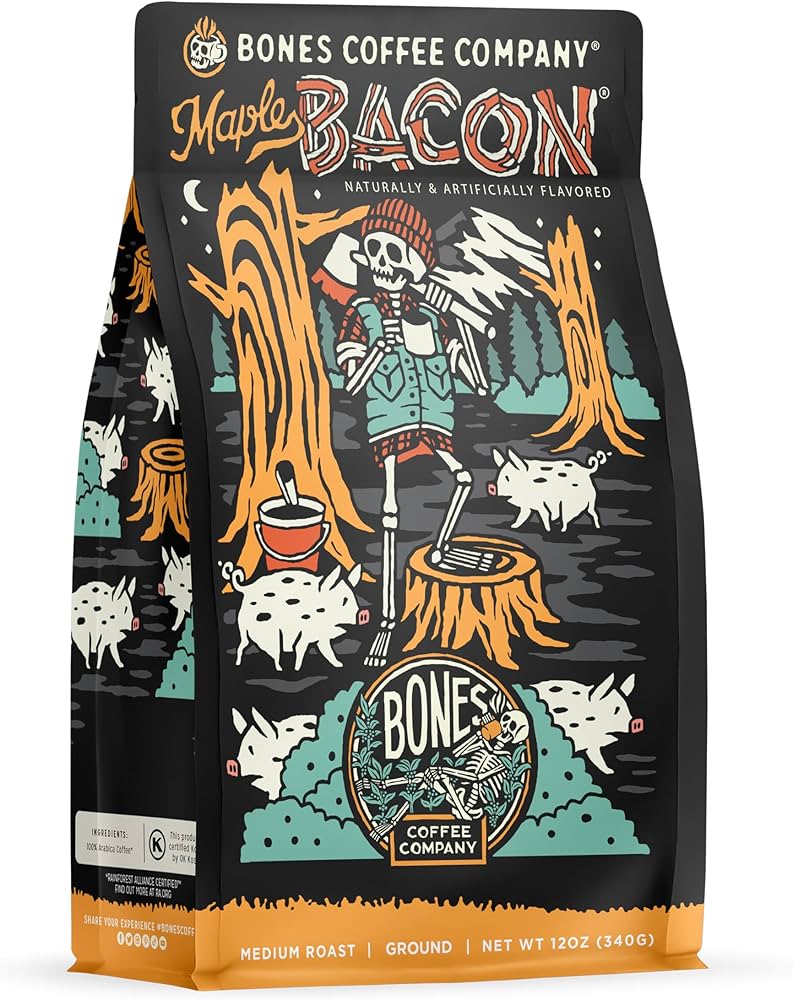 BONES COFFEE MAPLE BACON® 12OZ GROUND COFFEE