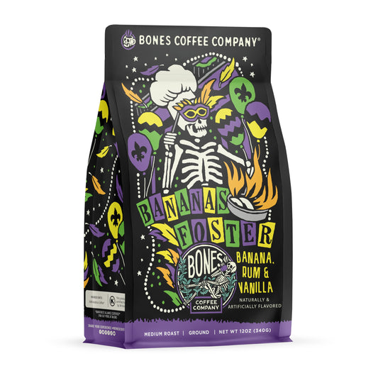 BONES COFFEE BANANAS FOSTER 12OZ GROUND COFFEE