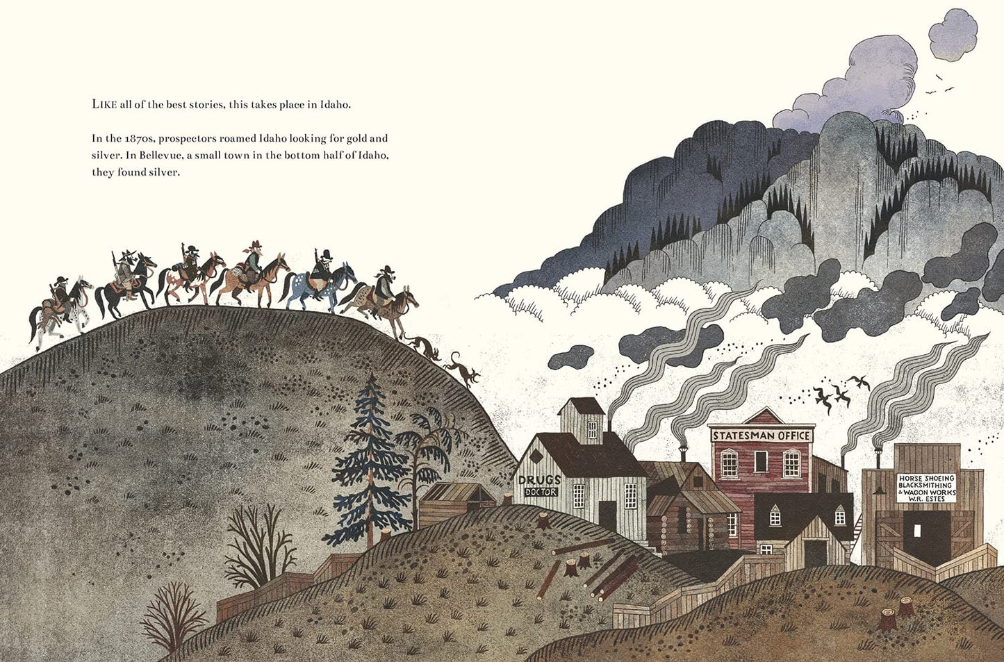 MOVING THE MILLERS' MINNIE MOORE MINE MANSION (A TRUE STORY) BY DAVE EGGERS AND ILLUSTRATED BY JULIA SARDA