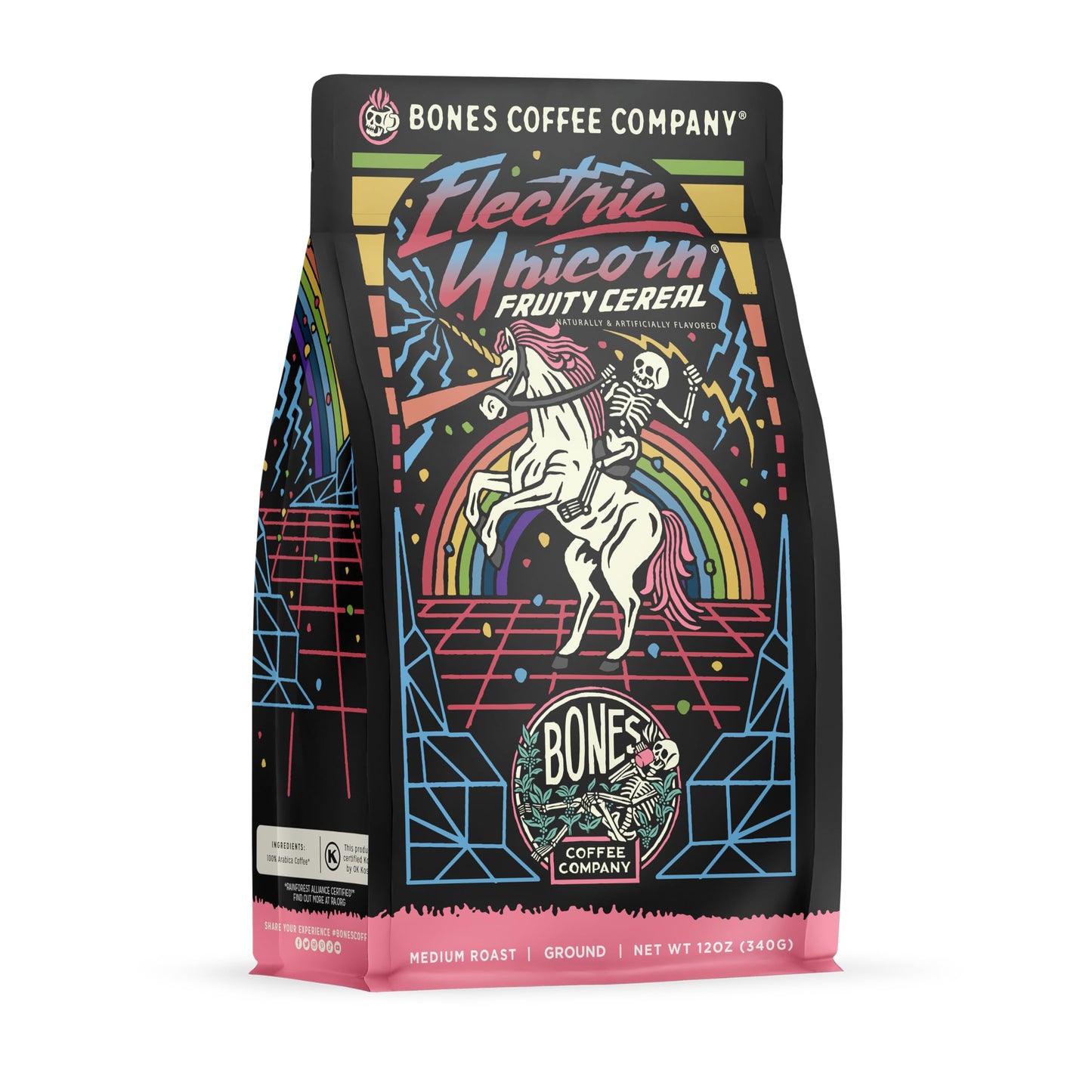 BONES COFFEE ELECTRIC UNICORN 12OZ GROUND COFFEE