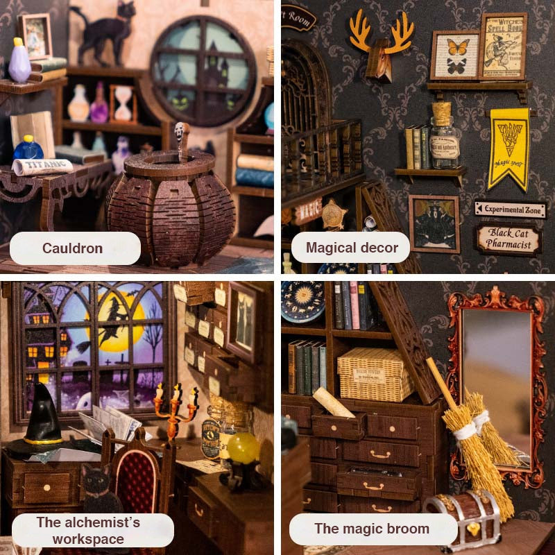 MAGIC PHARMACIST 3-D WOODEN MINIATURE BOOK NOOK KIT