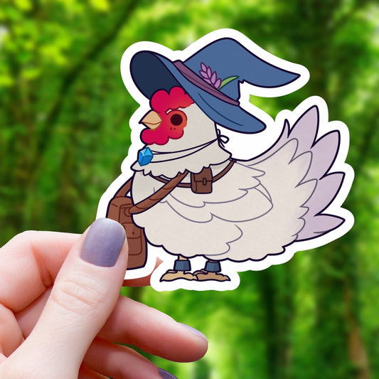 WIZARD CHICKEN RPG CLASS STICKER