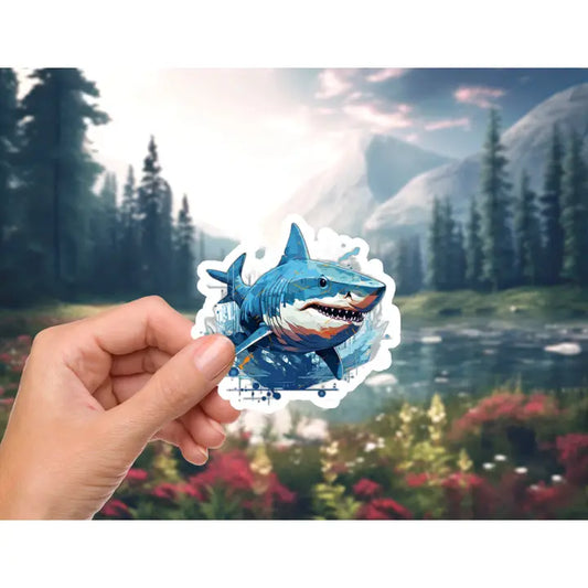 BLUE SHARK STICKER