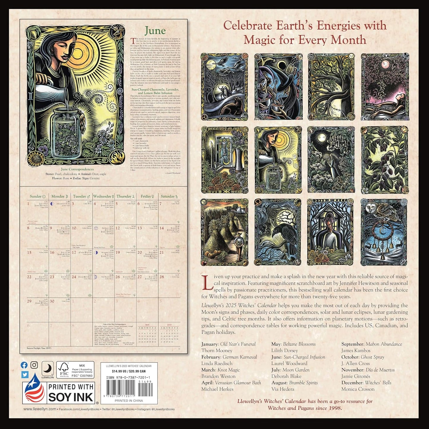 LLEWELLYN'S WITCHES' CALENDAR 2025