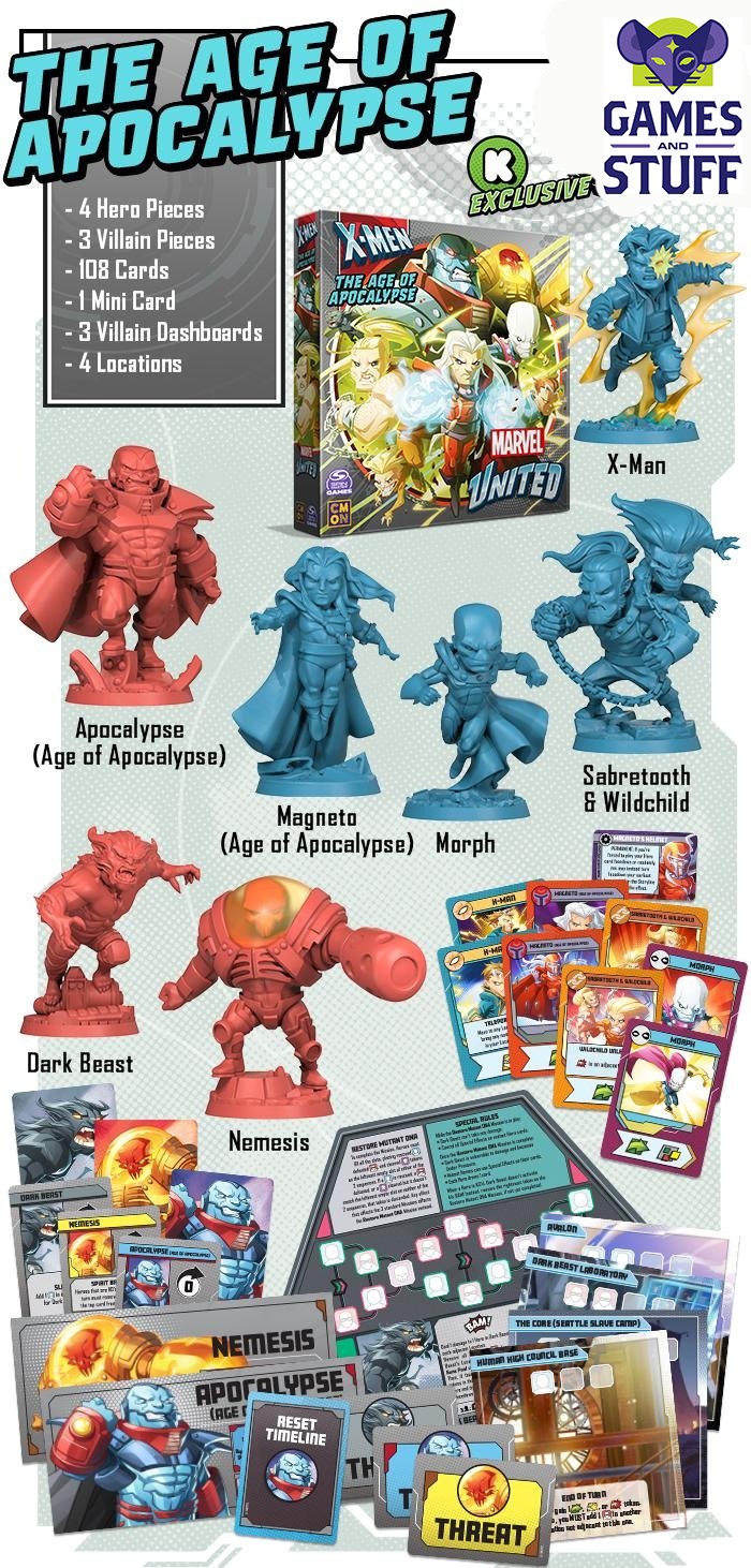 MARVEL UNITED MULTIVERSE AGE OF APOCALYPSE KICKSTARTER EXCLUSIVE