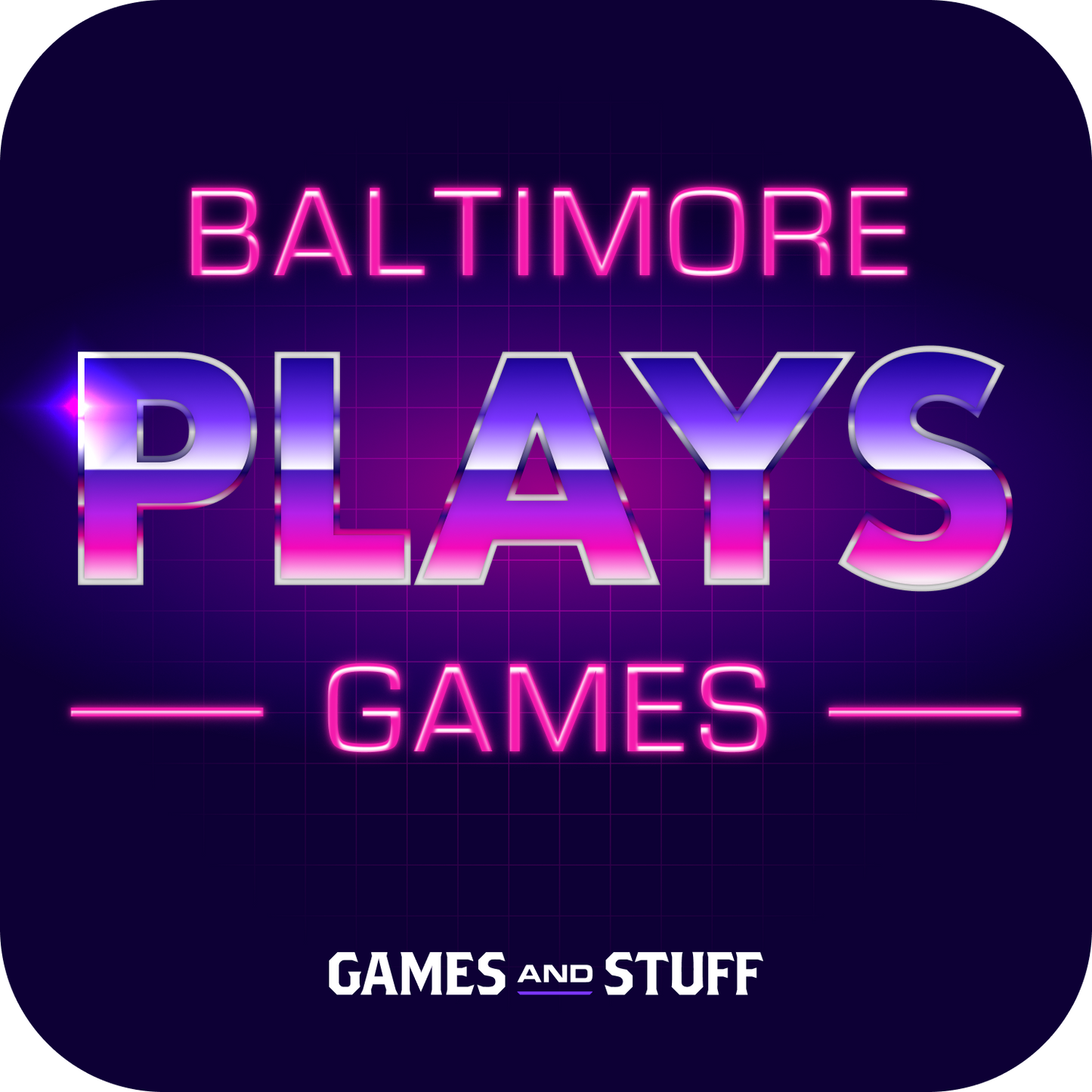 GAMES AND STUFF BALTIMORE PLAYS GAMES GLITTER STICKER