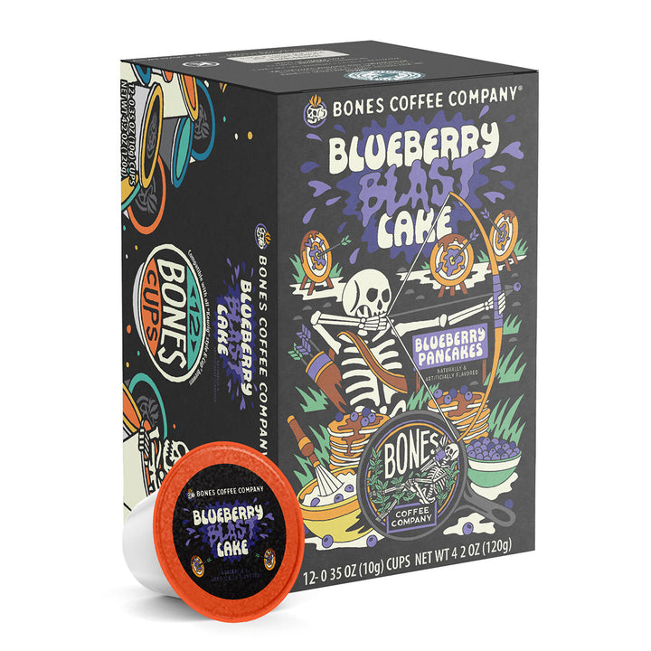 BONES COFFEE BLUEBERRY BLAST CAKE 12CT K-CUPS