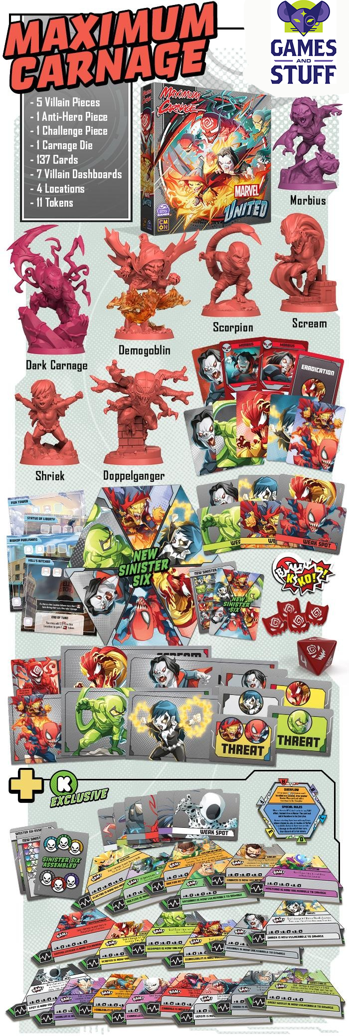 MARVEL UNITED MULTIVERSE MAXIMUM CARNAGE KICKSTARTER EDITION