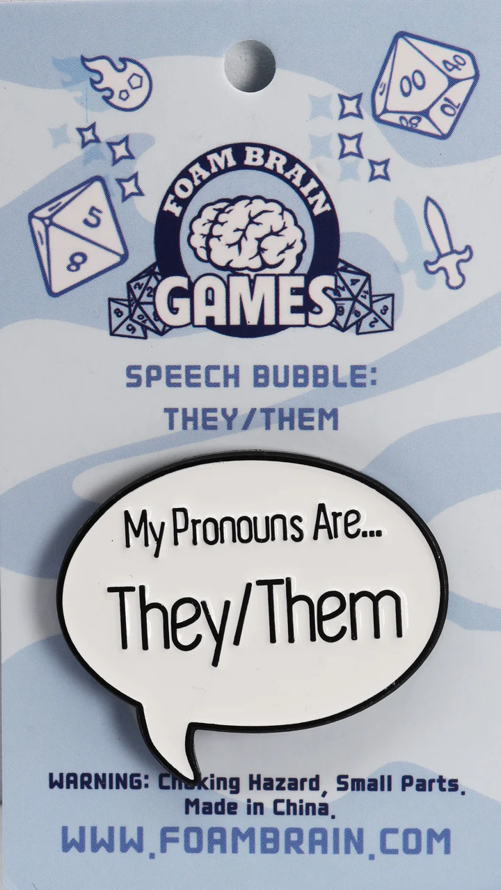 THEY/THEM PRONOUN ENAMEL PIN