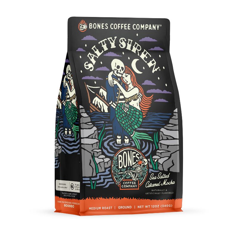 BONES COFFEE SALTY SIREN 12OZ GROUND COFFEE