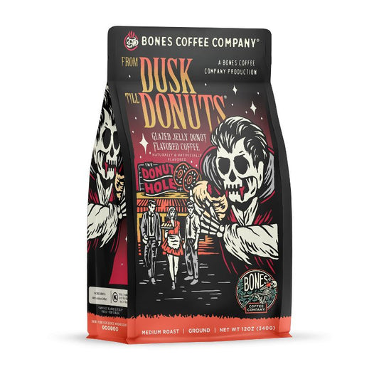 BONES COFFEE FROM DUSK TILL DONUTS 12OZ GROUND COFFEE