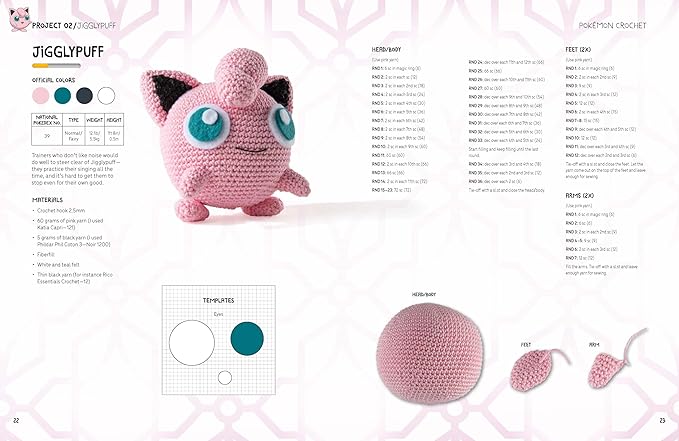 POKEMON CROCHET: BRING YOUR FAVORITE POKEMON TO LLIFE WITH 20 CUTE CROCHET PATTERNS BY SABRINA SOMERS