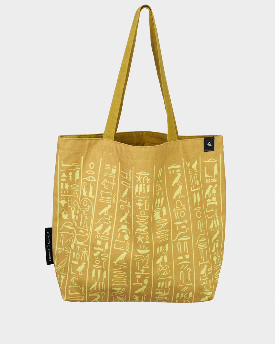 EGYPTIAN HIEROGLYPHICS CANVAS TOTE BAG