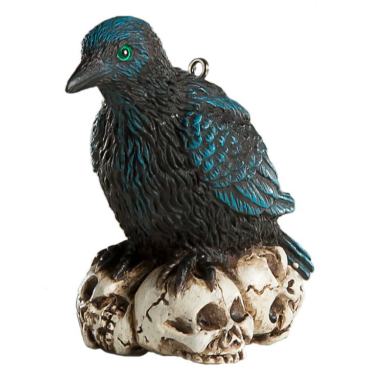 SPOOKY RAVEN HOLIDAY ORNAMENT