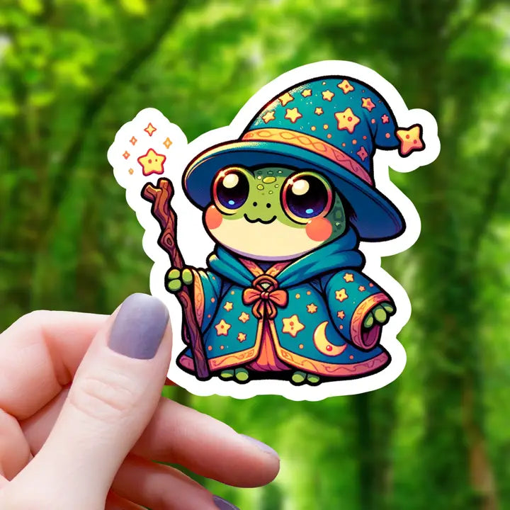 CHIBI WIZARD FROG STICKER