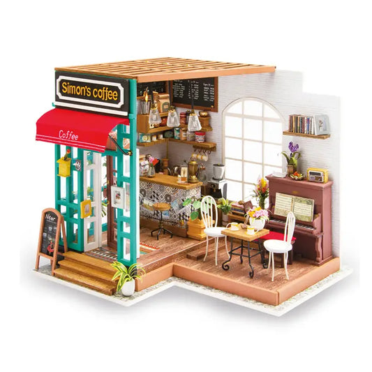 SIMON'S COFFEE HOUSE 3-D WOODEN MINIATURE KIT