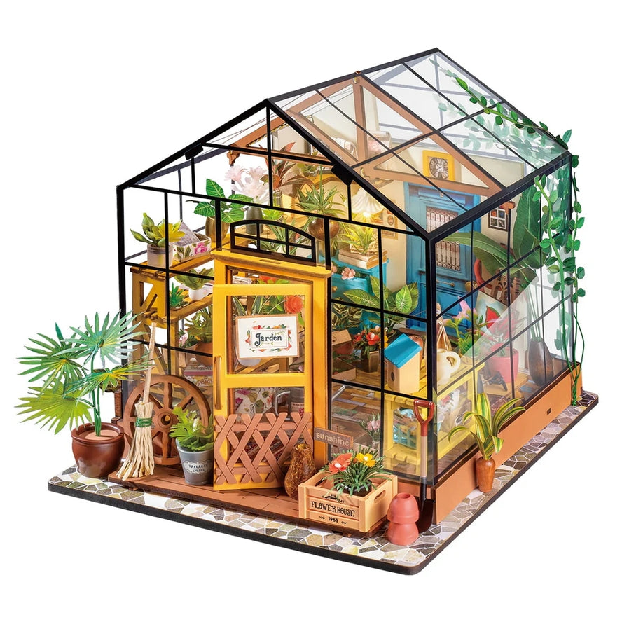 CATHY'S FLOWER HOUSE 3-D WOODEN MINIATURE KIT